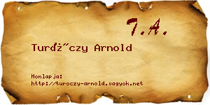 Turóczy Arnold névjegykártya